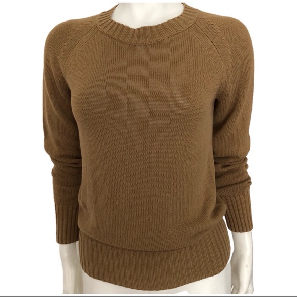 Everlane Sweaters - EVERLANE Crew Camel Tan Pullover Cotton Sweater S